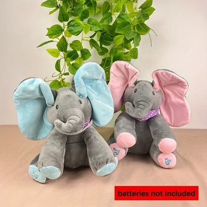 2025 Interactive Musical Elephant Plush Toy for Babies - Hide-and-Seek Game Gift