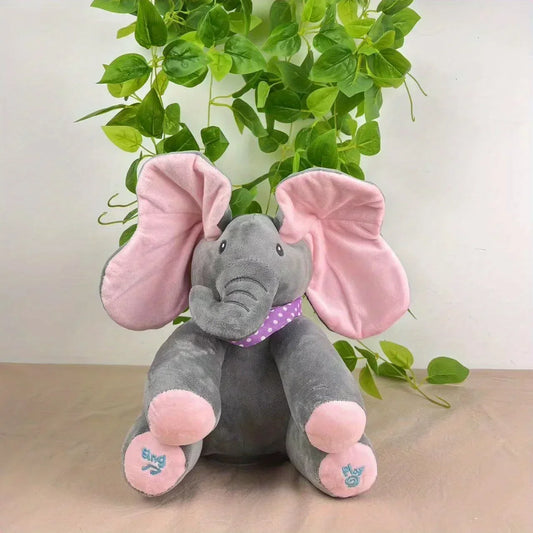 2025 Interactive Musical Elephant Plush Toy for Babies - Hide-and-Seek Game Gift
